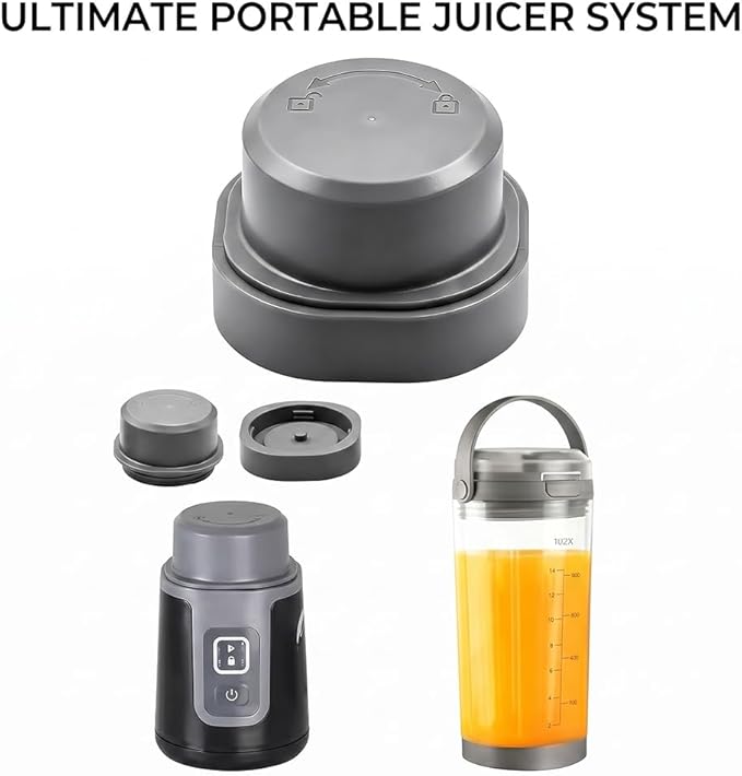 Blade Cover and Vessel Cap for Ninja Blast Portable Blender BC100 & BC151 Series, Food-Grade Leakproof Lid Replacement with Silicone Seal, Portable Travel Blender Accessories, gray (gray)