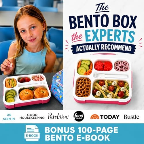 Bento Lunch Box Containers for Kids, Adults, Set of 2 (Pink & Blue)