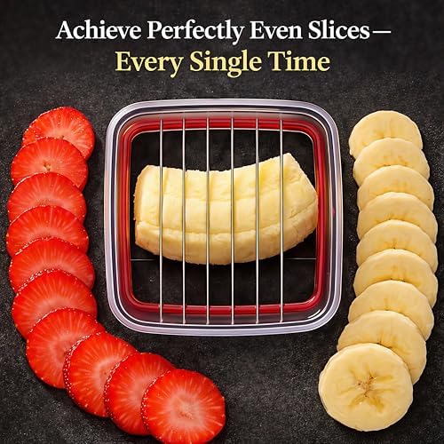 Fruit Slicer Cup – One‑Press Strawberry & Banana Cutter for Fast, Mess‑Free Prep – Essential Kitchen Gadget for Kids Snacks, Lunchboxes & Meal Prep – Stainless Steel Blades, Durable & Dishwasher Safe - Image 3