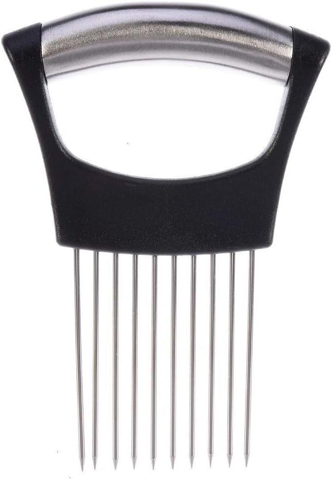 Onion Cutter, 1 PC Onion Holder Fork Cutter Chopper Slicer Peeler Stainless Steel Vegetable Slicer Tomato Cutter Meat Needle Chicken Kitchen Tool