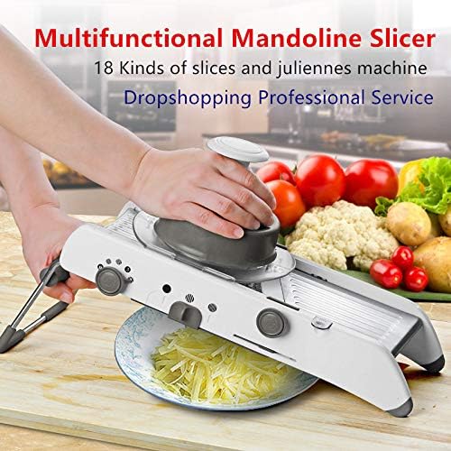 Mandoline Vegetable Slicer, Professional Adjustable Kitchen Slicer and Julienne Cutter for Fruits and Vegetables, Mandolin Food Slicer for Vegetables, Potato, Onion, Cabbage - Image 2