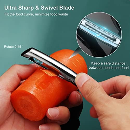 Stainless Steel Vegetable Peeler Set, Premium Veggie Fruit Peeler