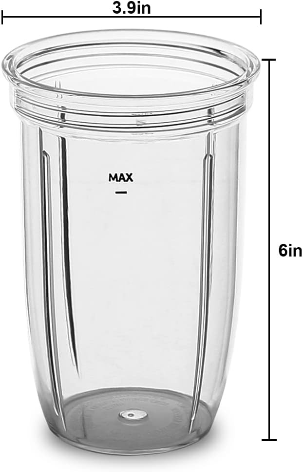 Replacement Parts cup with To-Go Lid ，Compatible with NutriBullet Blender Combo NutriBullet Pro 1000 and NutriBullet Select 2.0 (18oz)