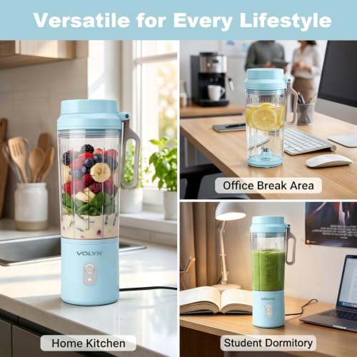 Mini Electric Blender Smoothie Maker with Straw & Cleaning Brush