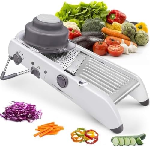 18-in-1 Adjustable Mandoline Slicer Stainless Steel Vegetable Cutter Grater - Image 2