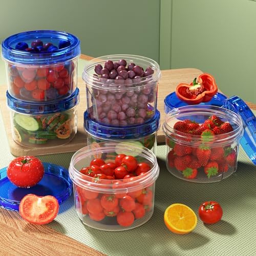 Freezer Storage Containers, [12 Pack-16 Oz] Airtight Plastic