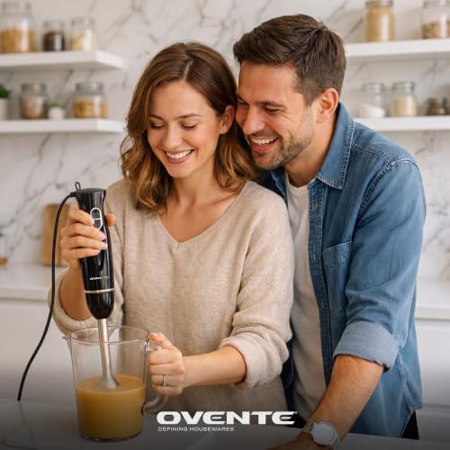 Electric Hand Blender Set with 2 Mixing Speeds, Black HS565B