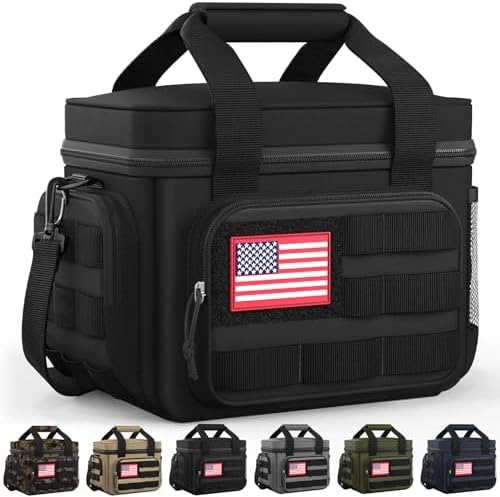 Lunch Box Men Women Tactical Insulated Lunch Bag Black 8L