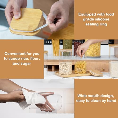 4oz/120ml Square Glass Spice Storage Containers with Lids 12-Pack