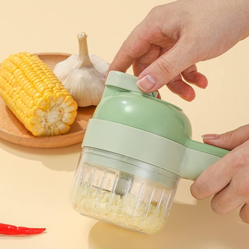 Kitchen Goods Electric Vegetable Cutter Set - 4 in 1 Portable, Rechargeable, Wireless Food Processor & Chopper Machine for Pepper, Garlic, Onion, Celery & Meat (Type1) - Image 3