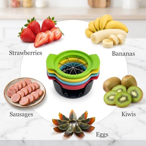 Egg Slicer for Hard Boiled Eggs, 5Pcs Stainless Steel Set - Image 6