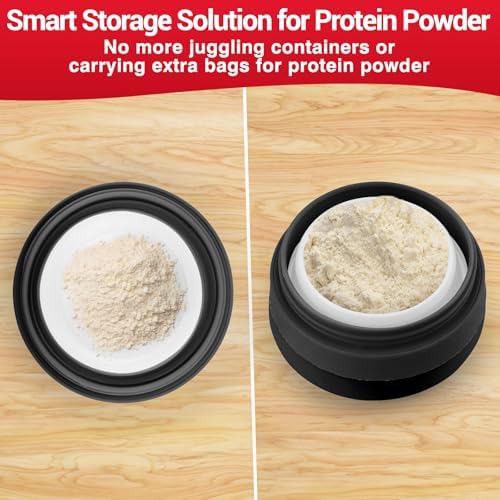 Collapsible Protein Shaker Bottle: 20 Oz Travel-Friendly Shaker Cup, Black - Image 5