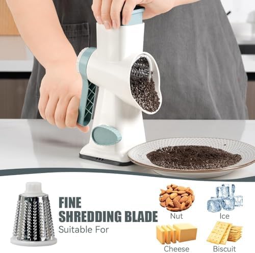 KEOUKE Rotary Cheese Grater, Hand Crank Shredder Slicer - Image 4