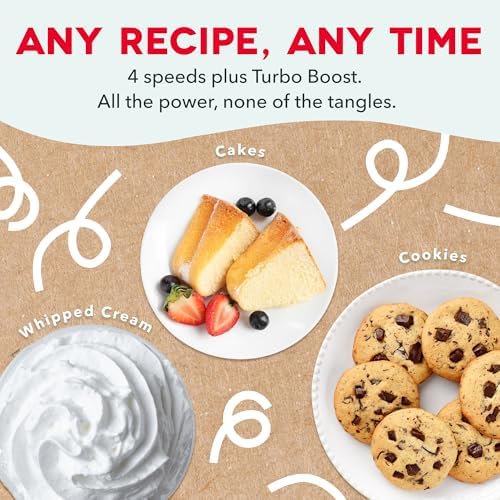 Dash Cordless Hand Mixer, Beaters & Dough Hooks, French Grey - Image 4