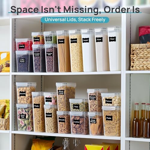 Airtight Food Storage Containers with Lids, 24 pcs, Gray