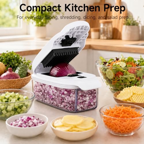 10-in-1 Vegetable Chopper(White & Black) - Image 3