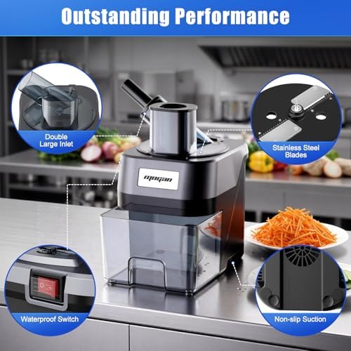 MOGAN 4 in 1 Electric Vegetable Cutter, Commercial Vegetable Dicer Slicer - Image 4