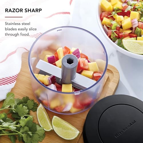 KitchenAid Manual Food Chopper, 3.8 Cup, Black - Image 5