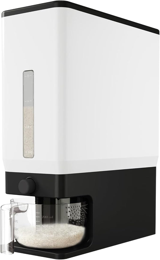 Rice Dispenser 25 Lbs(11.3kg), 1 Pack Black