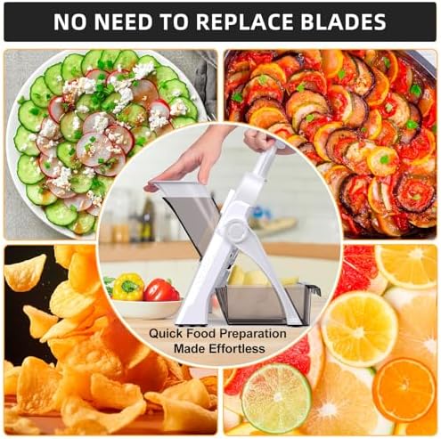 Safe Mandoline Slicer for Kitchen, Professional Vegetable Potato Slicer - Image 3