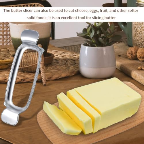 lasuroa 2pcs Stainless Steel Butter & Cheese Slicer Cutter (Silver) - Image 6