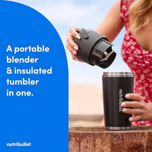 nutribullet Flip Portable Blender with Tritan Cup, Cordless, Black, NBPB10350 - Image 2