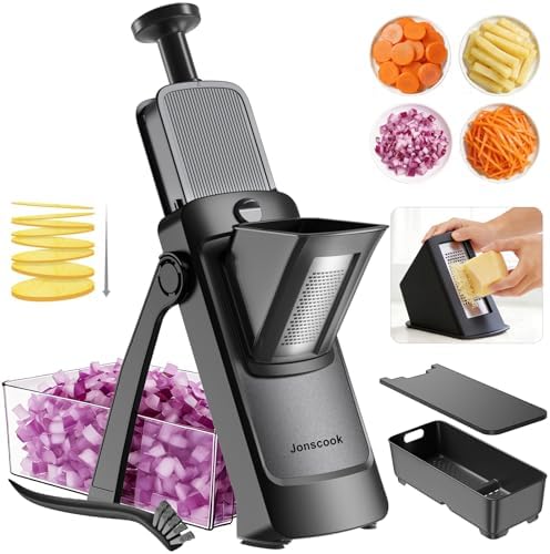 7-in-1 Safe Mandoline Slicer for Kitchen, Vegetable Slicer with Container