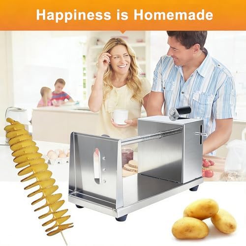Tornado Potato Spiral Cutter, Manual Stainless Steel Potatoes Twister Slicer
