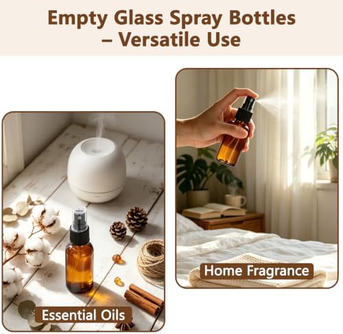 STARSIDE 1oz Amber Glass Spray Bottles 48-Pack with Fine Mist Sprayer - Image 5