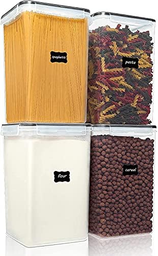 Extra Large Airtight Food Storage Containers, 6.5L, 4 Pcs