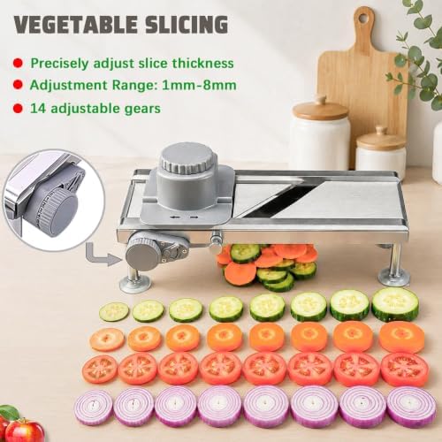 Goldtree Mandoline Slicer Adjustable Vegetable Onion Potato Food Cutter - Image 2