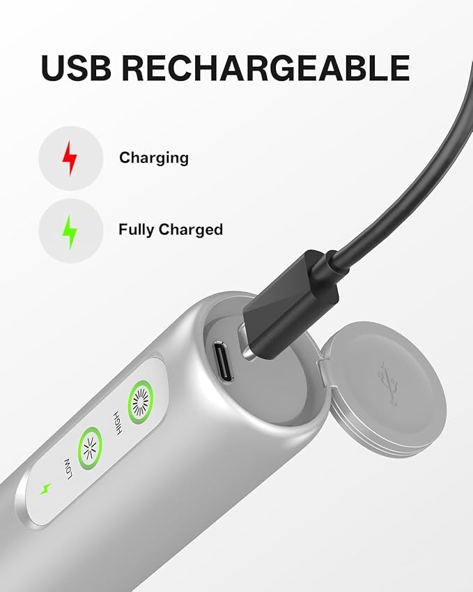 CIRCLE JOY Rechargeable 2-Speed Milk Frother with Dual Spring Whisker, Electric Coffee Frother Handheld, Portable Mixer Wand for Protein Powder Matcha Lattes Cappuccino, Home Kitchen Gifts