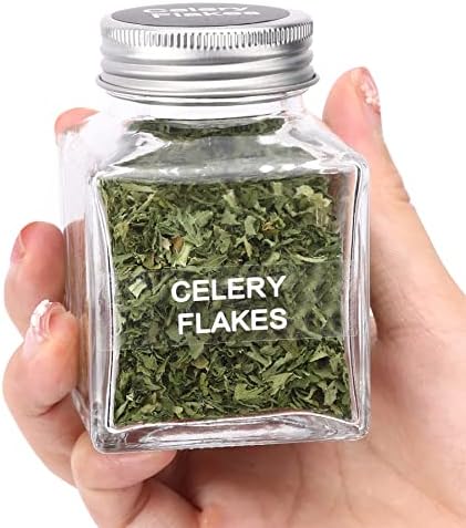 Spice Jars with 372 Labels, 49 Pcs 4.5 oz Glass Seasoning Containers