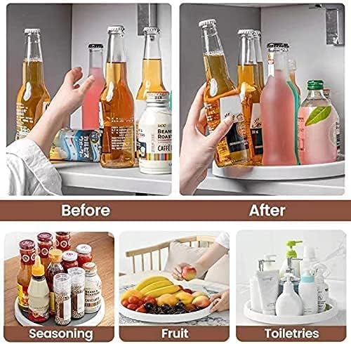 10 Inch Non-Skid Lazy Susan Organizers - Turntable Rack for Cabinet, Pantry Organization and Storage, Kitchen, Fridge, Bathroom Makeup Vanity Countertop, Under Sink Organizing, Spice Rack