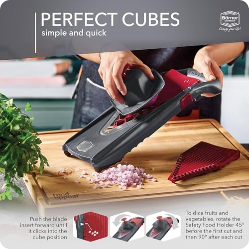 Börner by Reston Lloyd Mandoline Slicer Vital (Starter Set) • V-Slicer with 10 Cutting Styles & Safety Food Holder • Adjustable Kitchen Slicer & Dressing Function - Image 5