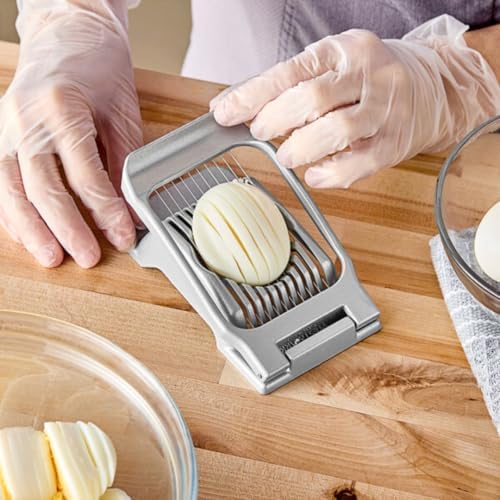 Soro Essentials- 1/4” Aluminum Mushroom Slicer with Stainless Steel Blades- Multipurpose Egg Slicer Dicer Cutter Hard Boiled Eggs Strawberry Slicer for Soft Fruit Mushroom Home Use - Image 2