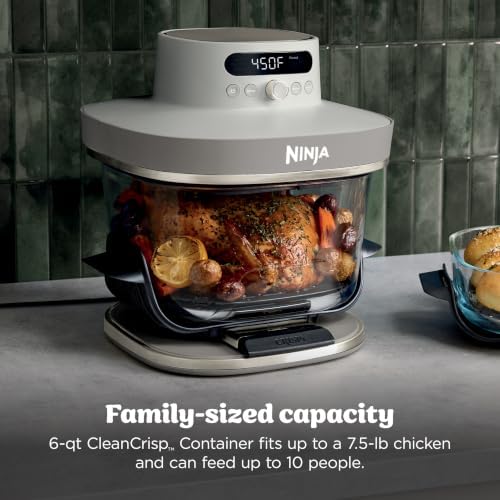 Ninja Crispi Pro Glass Air Fryer, 6-in-1, Amazon Exclusive Bone & Champagne - Image 5
