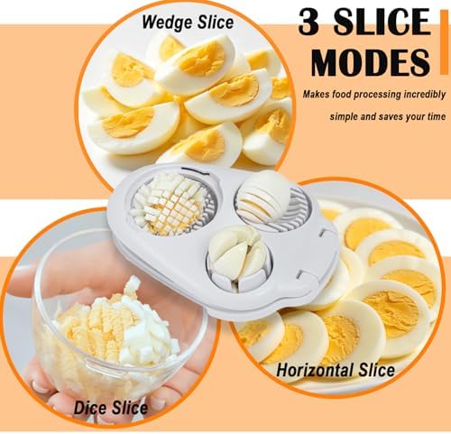 NOVANO 3-in-1 Egg Slicer, Heavy Duty Stainless Steel Egg Cutter - Image 3