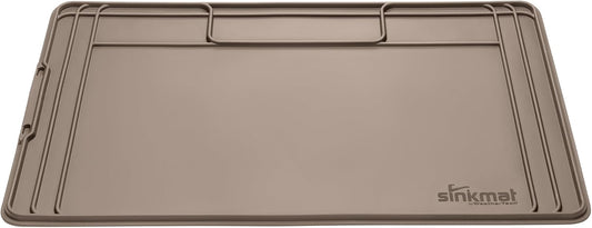 Sink Mat - Waterproof Under Sink Liner Mat for Kitchen Bathroom – 46” x 22” Inches - Durable, Flexible Tray – Home Undersink Organizer Must Haves, Tan, Made from Plastic