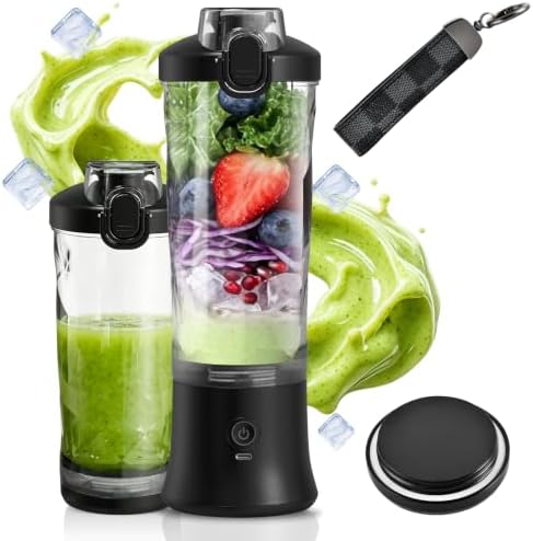 CC Store Portable Blender 20 Oz with USB-C Rechargeable Design, Black by CCStore