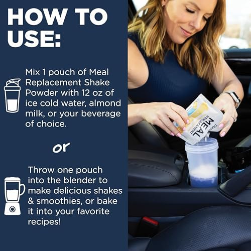 Meal Replacement Shake Variety Box With Pink Shaker