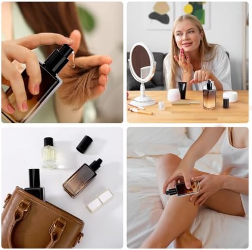 Segbeauty 3.38oz Glass Lotion Dispenser with Pump, 4 Pack Gradient Brown Refillable Cosmetic Containers 100ml Lotion Bottle Travel Size with Pump Empty Container Glass Travel Bottles for Toiletries - Image 5