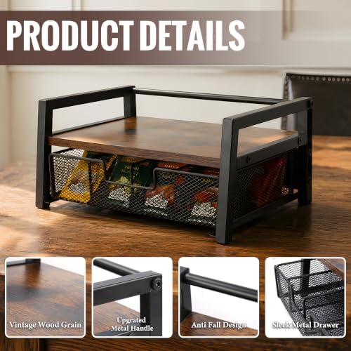 Tea Bag Organizer for Counter, 8 Compartments