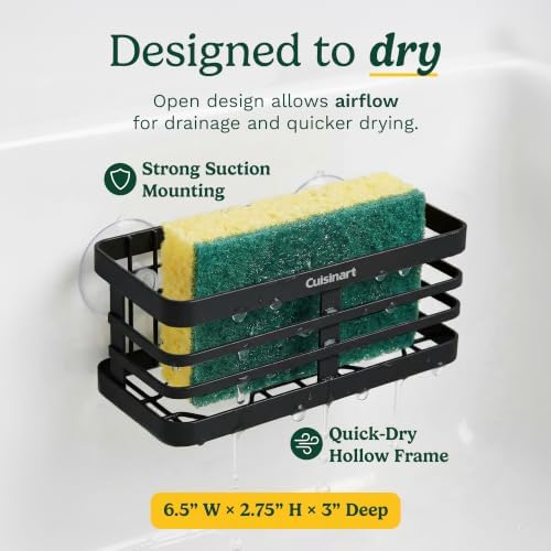 Cuisinart Dish Drying Rack, 5-Piece Set with Sink Strainer & Sponge Holder
