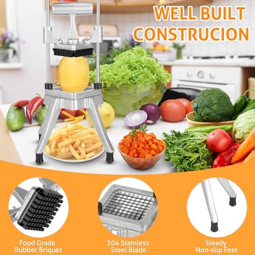 Commercial Vegetable Chopper Fruit Dicer Manual Food Cutter 3/8"