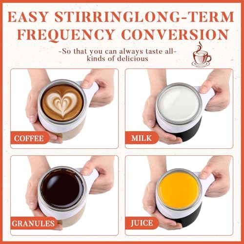 5 Pcs Self Stirring Coffee Mug 13.5oz, Versatile Color