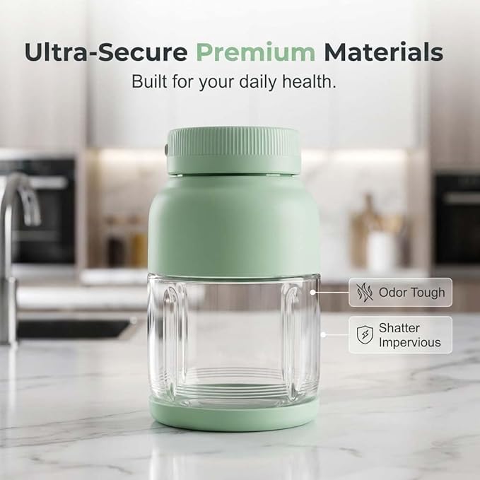 Portable Cordless juicer cup, 44oz Portable Blender for Shakes and Smoothies with Leakproof Travel Lid, Stainless Steel Blades, Compact Juicer Cup for Gym, Office, Travel & Home (Green)