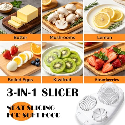 NOVANO 3-in-1 Egg Slicer, Heavy Duty Stainless Steel Egg Cutter - Image 4