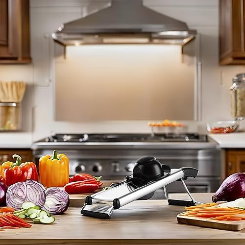 GYH&GXR Mandoline Slicer with Adjustable Stainless Steel Blades for Kitchen, Vegetable Chopper for Potato, Tomato, Carrot, Fruit and Onion Cutter