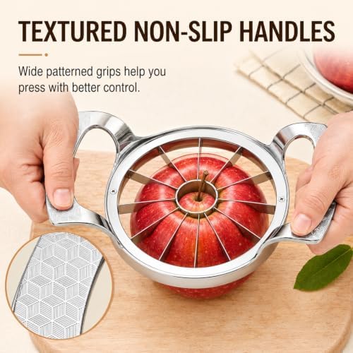Apple Slicer and Corer, 12 Even Slices for Apples Up to 4 Inches